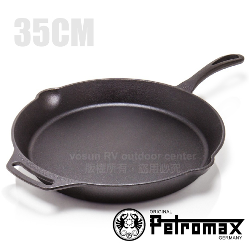 【德國 Petromax】FIRE SKILLETS 單柄鑄鐵煎鍋(35CM)/fp35-t✿30E010